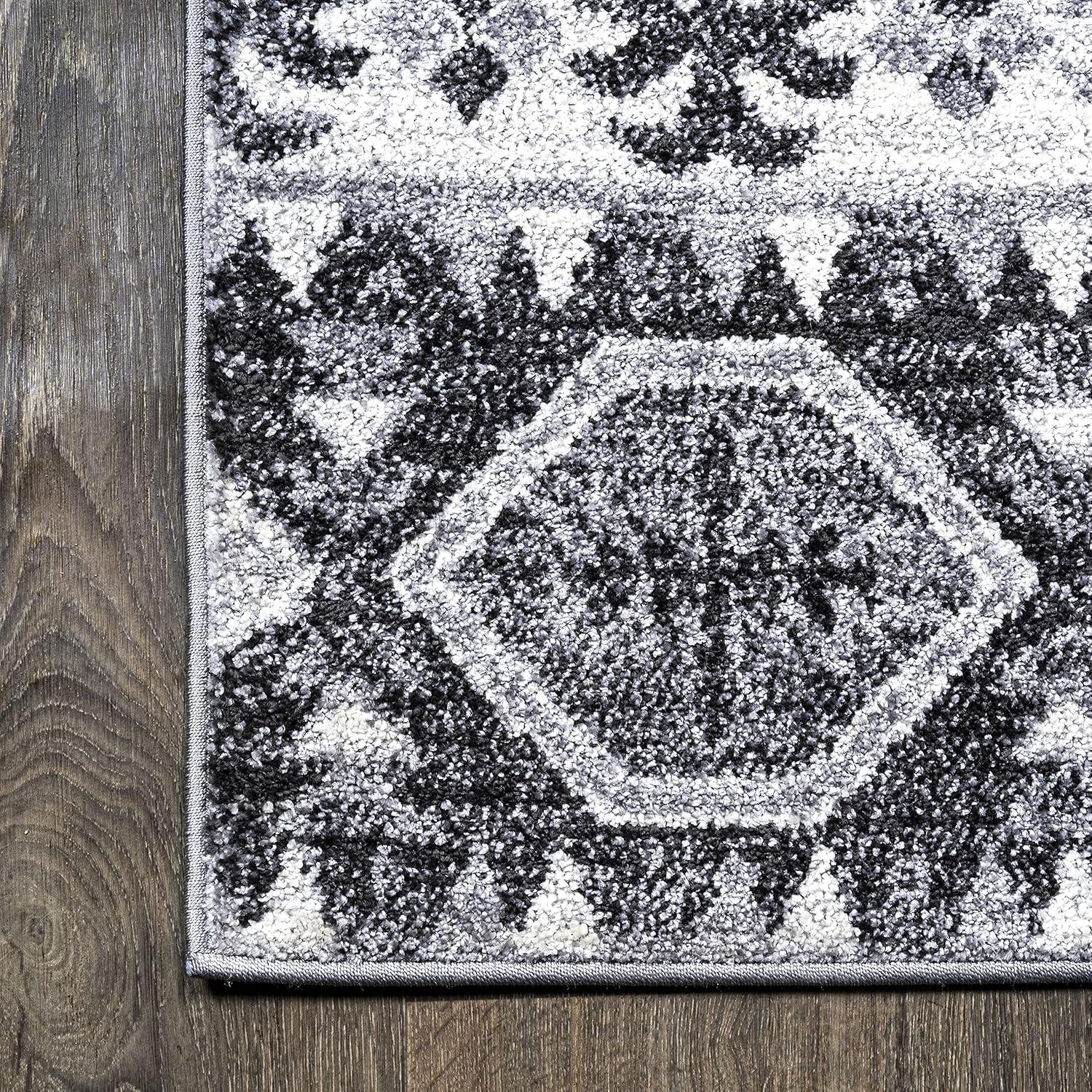 image:imageJONATHAN Y Sura Kilim Geometric GrayAnthracite Runner Rug 2x8 Modern Bohemian Vintage EasyCleaning for Living Room Bedroom Kitchen Pet Friendly NonShedding MOH500A283 x 5 Rectangular