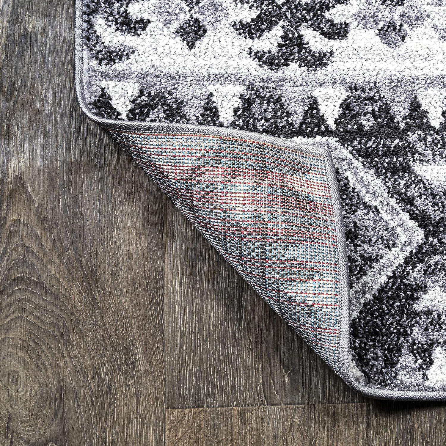 image:imageJONATHAN Y Sura Kilim Geometric GrayAnthracite Runner Rug 2x8 Modern Bohemian Vintage EasyCleaning for Living Room Bedroom Kitchen Pet Friendly NonShedding MOH500A284 x 6 Rectangular