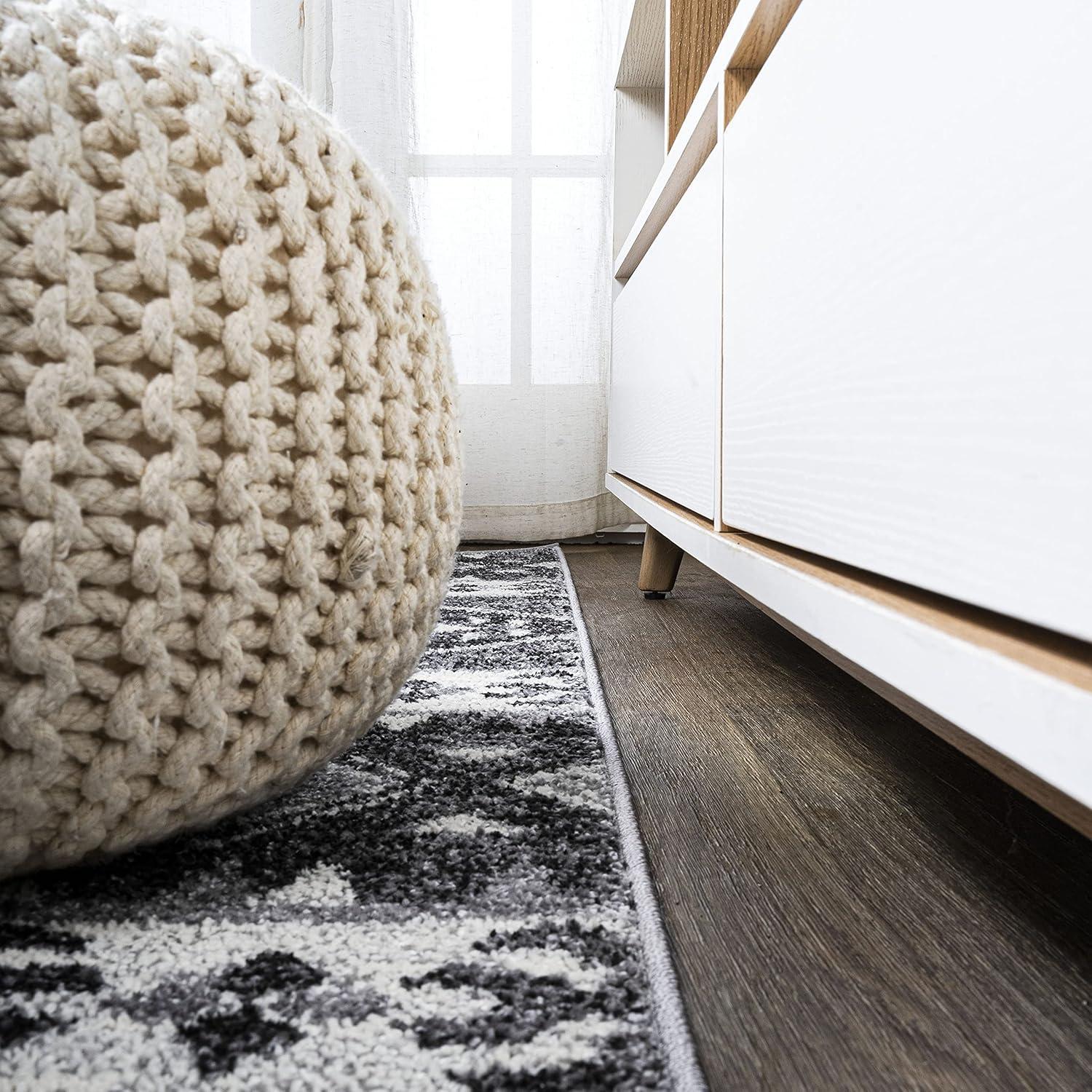 image:imageJONATHAN Y Sura Kilim Geometric GrayAnthracite Runner Rug 2x8 Modern Bohemian Vintage EasyCleaning for Living Room Bedroom Kitchen Pet Friendly NonShedding MOH500A282 x 10 Runner
