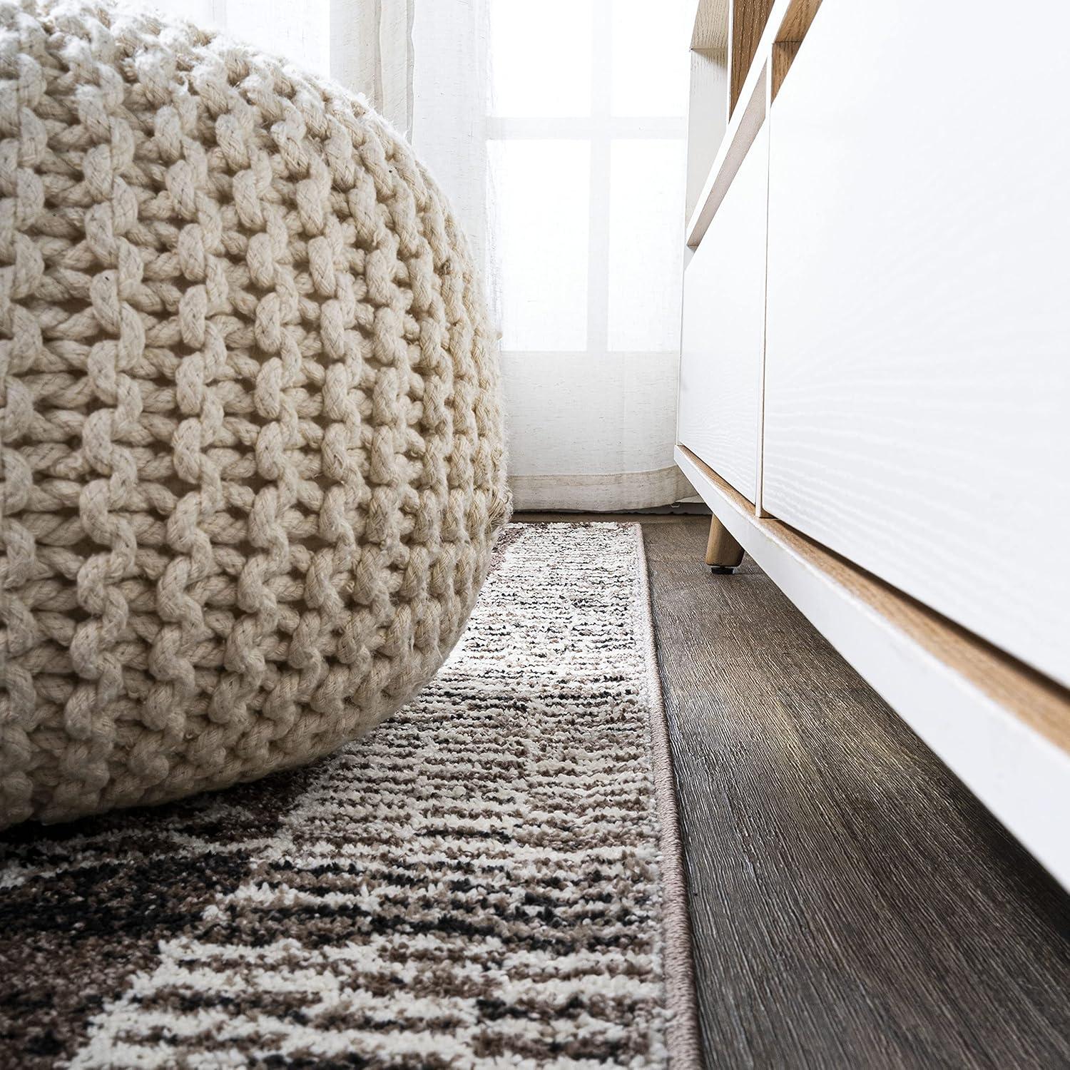image:imageJONATHAN Y Tayri Tribal Geometric BrownIvory Runner Rug 2x8 Modern Bohemian Vintage EasyCleaning for Living Room Bedroom Kitchen Pet Friendly NonShedding MOH501A282 x 10 Runner