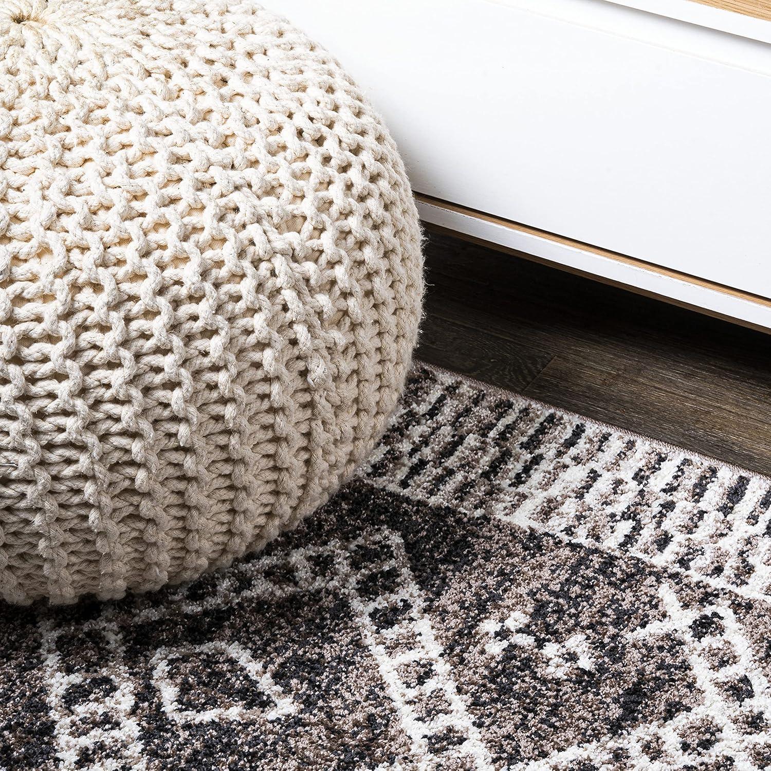 image:imageJONATHAN Y Tayri Tribal Geometric BrownIvory Runner Rug 2x8 Modern Bohemian Vintage EasyCleaning for Living Room Bedroom Kitchen Pet Friendly NonShedding MOH501A282 x 10 Runner
