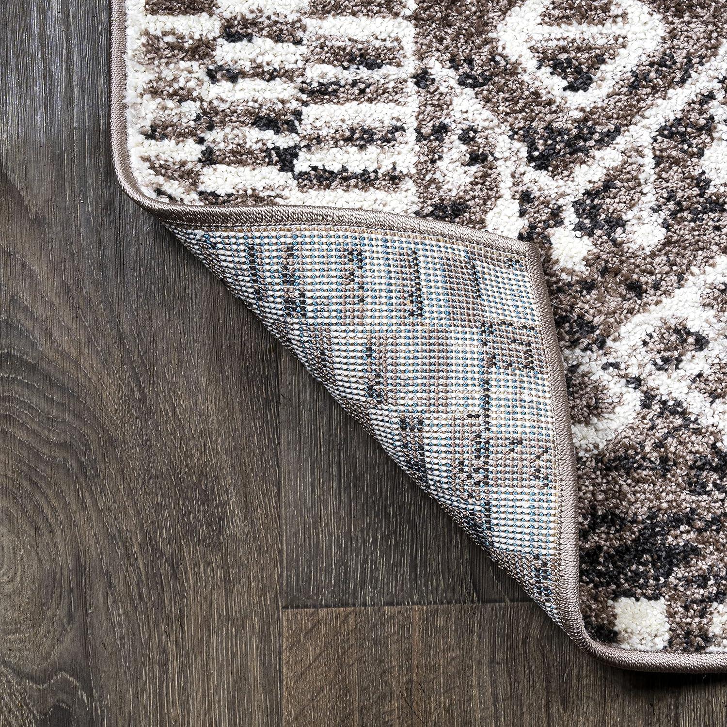 image:imageJONATHAN Y Tayri Tribal Geometric BrownIvory Runner Rug 2x8 Modern Bohemian Vintage EasyCleaning for Living Room Bedroom Kitchen Pet Friendly NonShedding MOH501A283 x 5 Rectangular