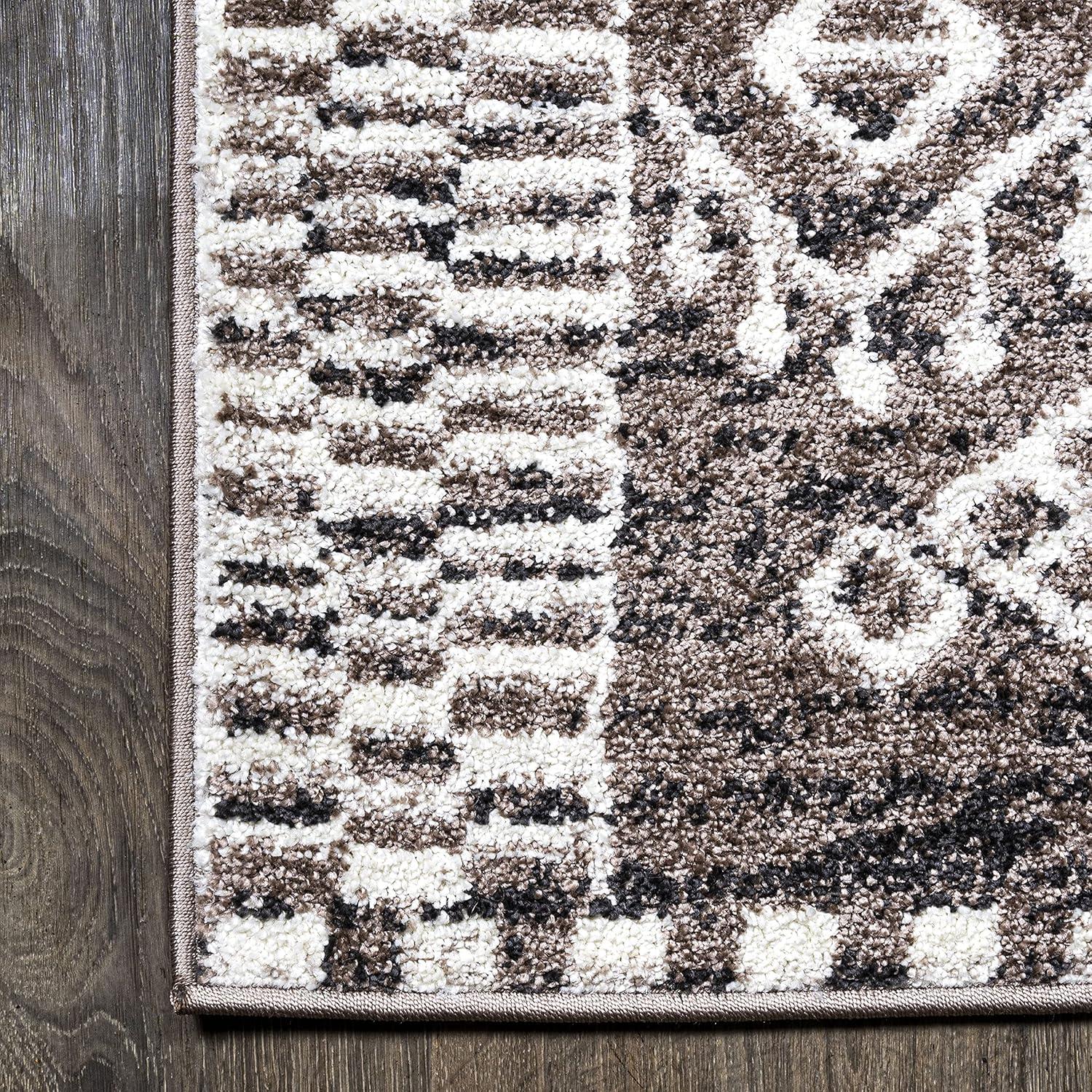 image:imageJONATHAN Y Tayri Tribal Geometric BrownIvory Runner Rug 2x8 Modern Bohemian Vintage EasyCleaning for Living Room Bedroom Kitchen Pet Friendly NonShedding MOH501A283 x 5 Rectangular