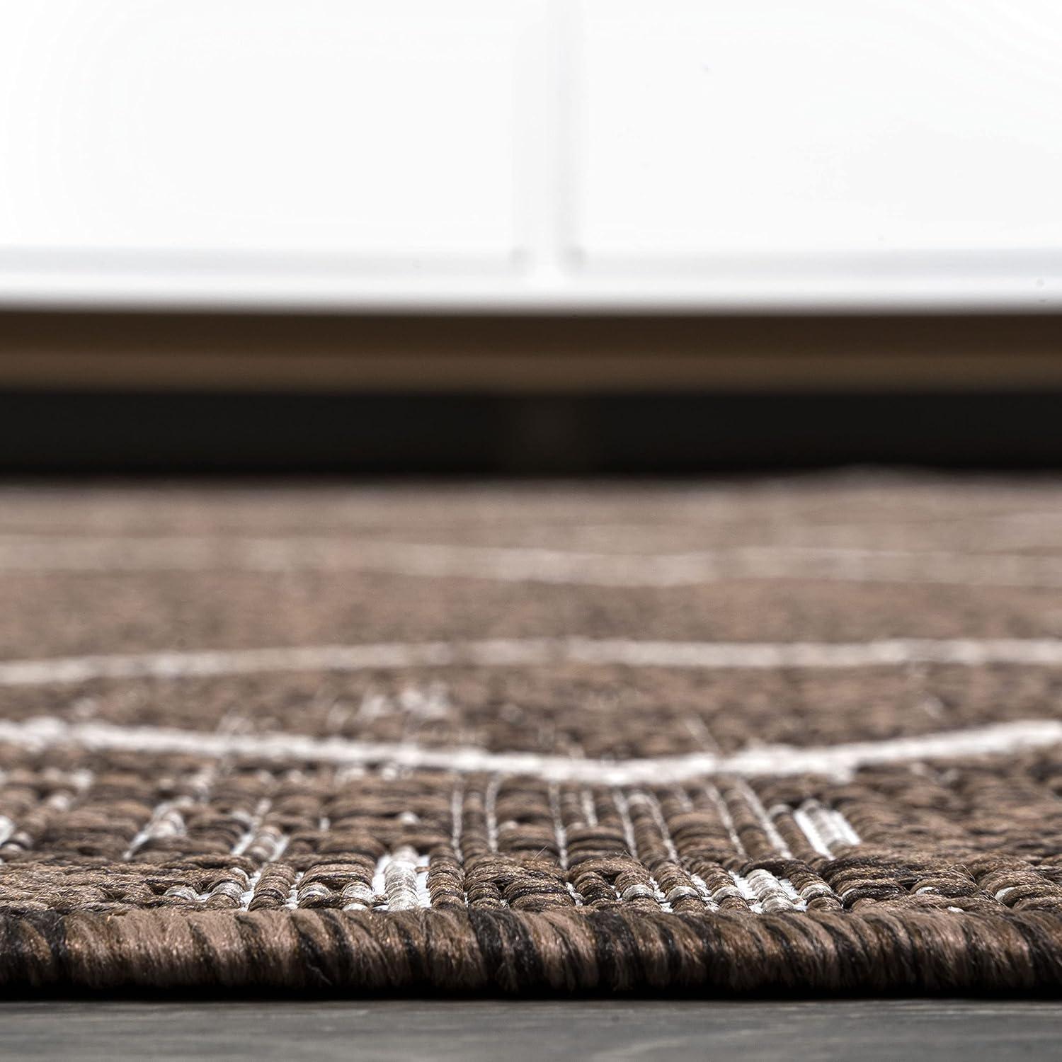 image:imageJONATHAN Y Tribal Diamond Trellis Indoor Outdoor Runner Rug 2X8 BeigeBrown Carwa for Backyard Patio Porch EasyCleaning High Traffic PetFriendly NonShedding SMB128A28BrownBeige