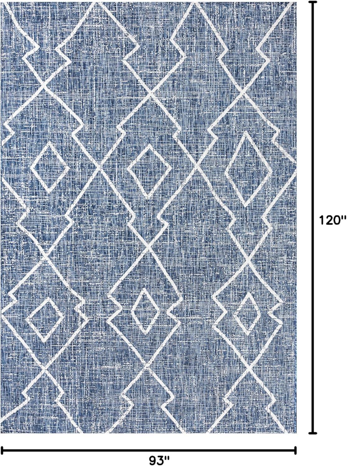 image:imageJONATHAN Y Tribal Diamond Trellis Indoor Outdoor Runner Rug 2X8 BeigeBrown Carwa for Backyard Patio Porch EasyCleaning High Traffic PetFriendly NonShedding SMB128A28BlueIvory