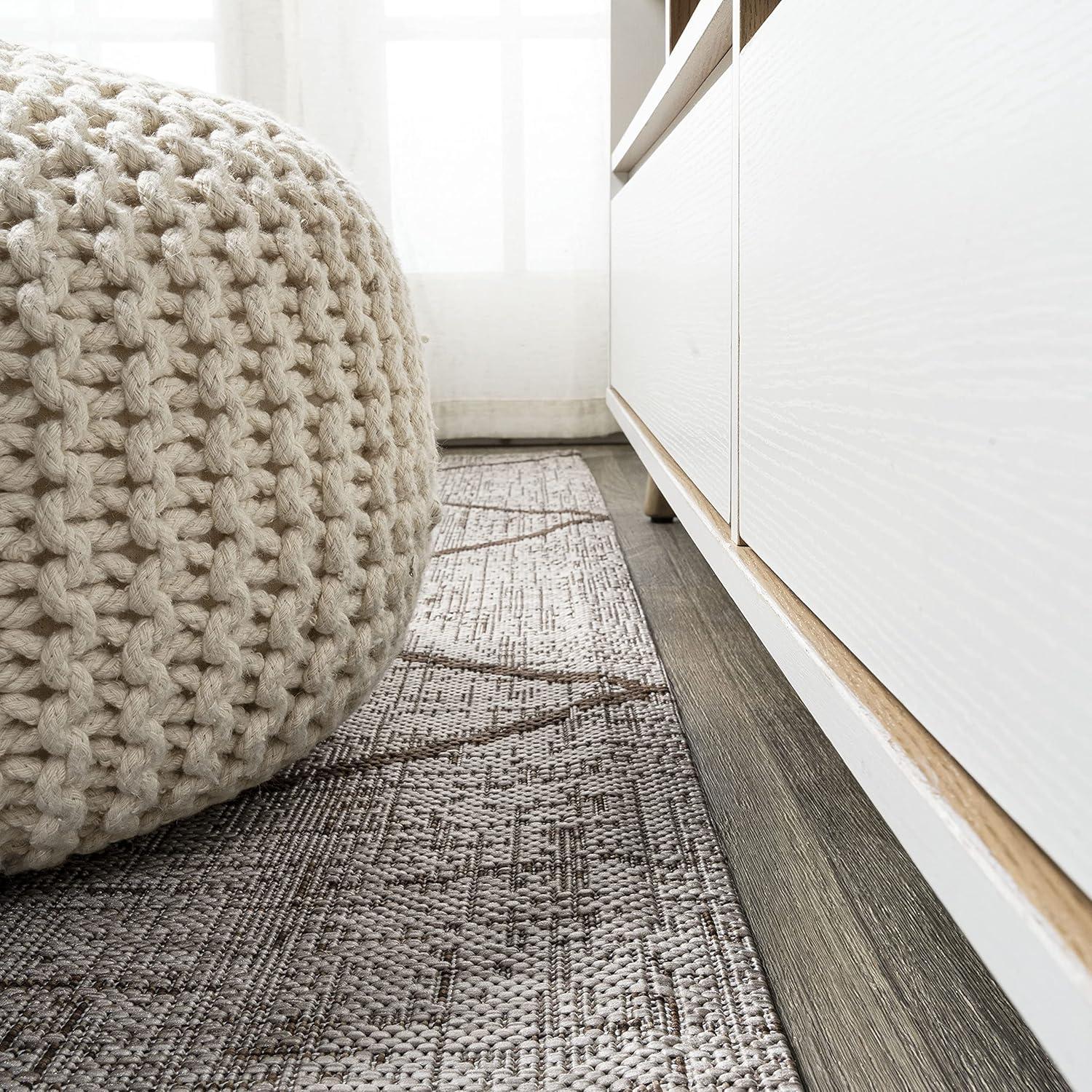 image:imageJONATHAN Y Tribal Diamond Trellis Indoor Outdoor Runner Rug 2X8 BeigeBrown Carwa for Backyard Patio Porch EasyCleaning High Traffic PetFriendly NonShedding SMB128A28BeigeBrown