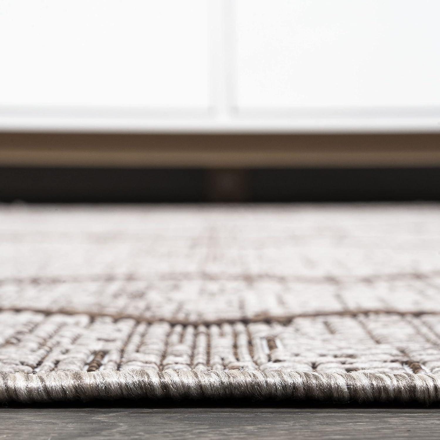 image:imageJONATHAN Y Tribal Diamond Trellis Indoor Outdoor Runner Rug 2X8 BeigeBrown Carwa for Backyard Patio Porch EasyCleaning High Traffic PetFriendly NonShedding SMB128A28BeigeBrown