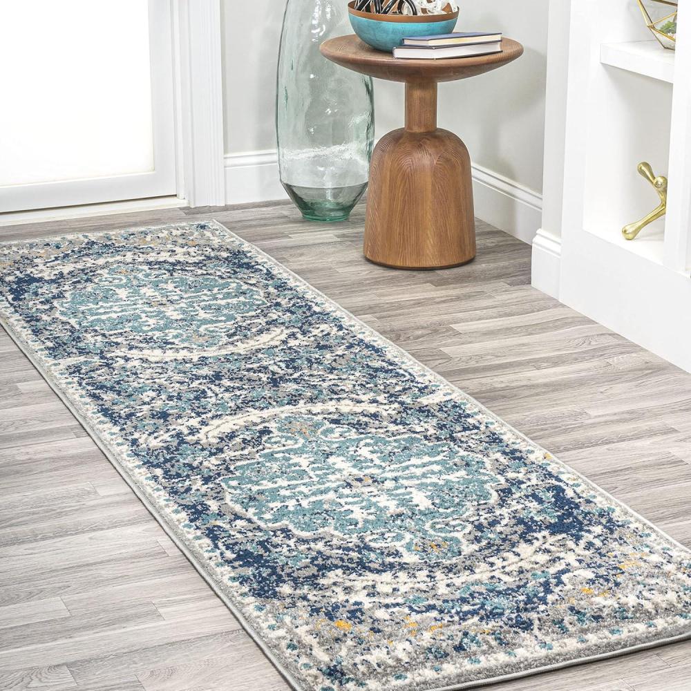 image:imageJONATHAN Y Boho Medallion Dark BlueGray Indoor Area Rug 3x5 Vintage Anaise Ornate EasyCleaning for Living Room Bedroom Kitchen Pet Friendly NonShedding BMF112C3Dark BlueGray