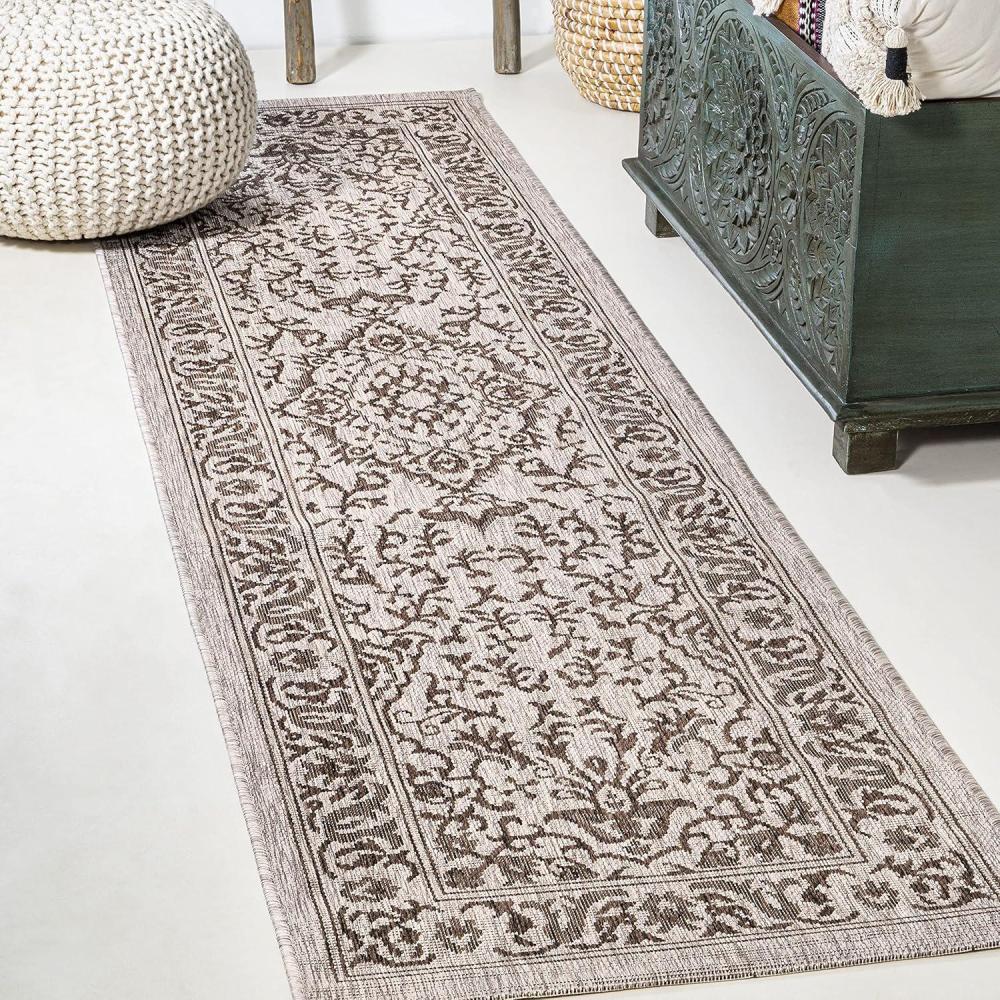 image:imageJONATHAN Y Ornate Medallion Indoor Outdoor Area Rug 3X5 BrownBeige Jerash for Backyard Patio Porch EasyCleaning High Traffic PetFriendly NonShedding SMB115A322 x 10 Runner
