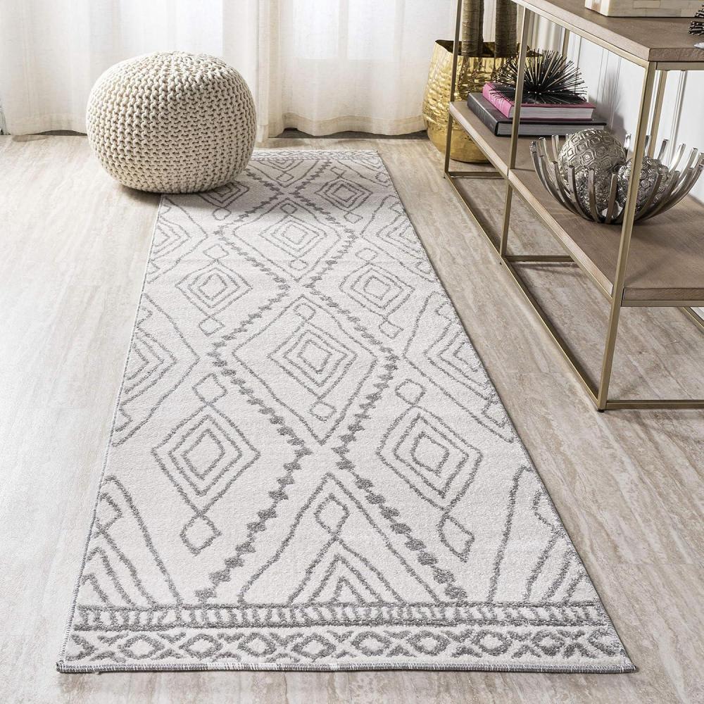 image:imageJONATHAN Y Rih Moroccan Style Diamond IvoryGray Indoor Area Rug 8x10 Bohemian Casual EasyCleaning for Living Room Bedroom Kitchen Pet Friendly NonShedding MOH306A8IvoryGray