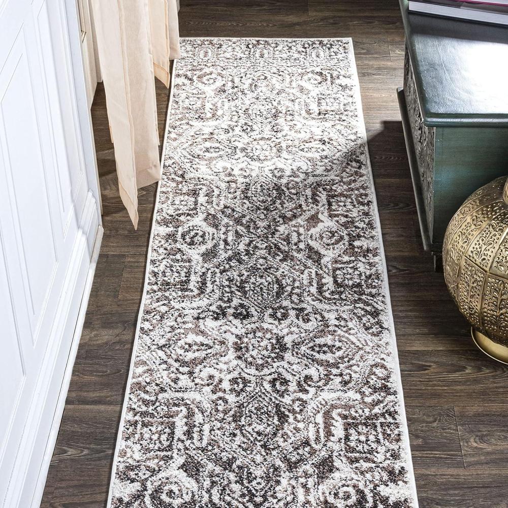 image:imageJONATHAN Y Scala Grand Medallion Ornate BrownIvory Indoor Area Rug 3x5 Bohemian Vintage EasyCleaning for Living Room Bedroom Kitchen Pet Friendly NonShedding MDP500A32 x 10 Runner