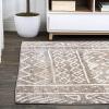 JONATHAN Y Amanar Tribal Geometric Brown/Ivory Runner Rug, 2×8, Bohemian, Vintage, Easy-Cleaning for Living Room, Bedroom, Kitchen, Pet Friendly, Non-Shedding (MOH503A-28)(3′ x 5′ (Rectangular))