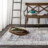 JONATHAN Y Ankara Vintage Medallion Gray/Ivory Indoor Area Rug, 3×5, Transitional, Southwestern, Easy-Cleaning for Living Room, Bedroom, Kitchen, Pet Friendly, Non-Shedding (CAV105A-3)(7’9″ x 10′ (Rectangular))
