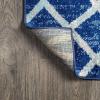 JONATHAN Y Asilah Ogee Fretwork Blue/Gray Indoor Area Rug, 5×8, Contemporary, Modern, Easy-Cleaning for Living Room, Bedroom, Kitchen, Pet Friendly, Non-Shedding (MOH104B-5)(Blue/Gray)