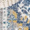 JONATHAN Y Boho Medallion Dark Blue/Gray Indoor Area Rug, 3×5, Vintage, Anaise Ornate, Easy-Cleaning for Living Room, Bedroom, Kitchen, Pet Friendly, Non-Shedding (BMF112C-3)(Dark Blue/Gray)