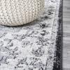 JONATHAN Y Boho Medallion Dark Blue/Gray Indoor Area Rug, 3×5, Vintage, Anaise Ornate, Easy-Cleaning for Living Room, Bedroom, Kitchen, Pet Friendly, Non-Shedding (BMF112C-3)(Gray/Black/Cream)