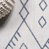 JONATHAN Y Boho Moroccan Indoor Outdoor Runner Rug 2X8 Beige/Green, Casual for Backyard, Patio, Porch, Easy-Cleaning, High Traffic, Pet-Friendly, Non-Shedding (SMB123A-28)(Ivory/Navy)