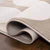 JONATHAN Y Circle Dot High-Low White/Cream Indoor Area Rug 5X8 ft, Adrian Modern Geometric for Living Room, Bedroom, Kitchen, Office, Easy-Cleaning, High Traffic, Pet-Friendly, Non-Shedding SND105B-5(Beige/Cream)