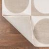 JONATHAN Y Circles in Squares High-Low Runner Rug 2X8 White/Cream, Helena Modern Geometric for Living Room, Bedroom, Kitchen, Easy-Cleaning, High Traffic, Pet-Friendly, Non-Shedding SND104B-28(Beige/Cream)