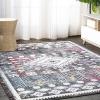 JONATHAN Y Dhiya Distressed Kilim Multi Runner Rug, 2×8, Bohemian, Vintage, Easy-Cleaning for Living Room, Bedroom, Kitchen, Pet Friendly, Non-Shedding (MDP502A-28)(4′ x 6′ (Rectangular))
