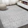 JONATHAN Y Faded Trellis Gray/Turquoise Indoor Area Rug 3X5 ft, Ancient for Living Room, Bedroom, Kitchen, Office, Easy-Cleaning, High Traffic, Pet-Friendly, Non-Shedding SOR206A-3(4′ x 6′ (Rectangular))