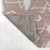 JONATHAN Y Flamingos Two-Tone Indoor Outdoor Runner Rug 2X8 Beige/White, Liana Casual Coastal for Backyard, Patio, Porch, Easy-Cleaning, High Traffic, Pet-Friendly, Non-Shedding (TSN401A-28)(Beige/White)