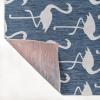 JONATHAN Y Flamingos Two-Tone Indoor Outdoor Runner Rug 2X8 Beige/White, Liana Casual Coastal for Backyard, Patio, Porch, Easy-Cleaning, High Traffic, Pet-Friendly, Non-Shedding (TSN401A-28)(Navy/White)