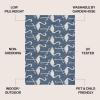 JONATHAN Y Flamingos Two-Tone Indoor Outdoor Runner Rug 2X8 Beige/White, Liana Casual Coastal for Backyard, Patio, Porch, Easy-Cleaning, High Traffic, Pet-Friendly, Non-Shedding (TSN401A-28)(Navy/White)