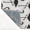 JONATHAN Y Flamingos Two-Tone Indoor Outdoor Runner Rug 2X8 Beige/White, Liana Casual Coastal for Backyard, Patio, Porch, Easy-Cleaning, High Traffic, Pet-Friendly, Non-Shedding (TSN401A-28)(White/Black)