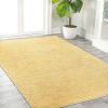 JONATHAN Y Haze Solid Low-Pile Mustard Indoor Area Rug 5×8, Coastal,Bohemian,Minimalist,Classic, Easy-Cleaning for Living Room,Bedroom,Kitchen,Pet Friendly,Non-Shedding (SEU100B-5)