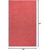JONATHAN Y Haze Solid Low-Pile Red Indoor Area Rug 5×8, Coastal,Bohemian,Minimalist,Classic, Easy-Cleaning for Living Room,Bedroom,Kitchen,Pet Friendly,Non-Shedding (SEU100E-5)