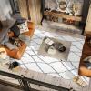 JONATHAN Y Illi Moroccan Diamond Trellis Ivory/Gray Runner Rug, 2×8, Bohemian, Vintage, Easy-Cleaning for Living Room, Bedroom, Kitchen, Pet Friendly, Non-Shedding (MOH506A-28)(3′ x 5′ (Rectangular))
