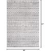 JONATHAN Y Imlil Tribal Stripe Light Gray/Cream Runner Rug, 2×8, Geometric, Bohemian, Casual, Easy-Cleaning for Living Room, Bedroom, Kitchen, Pet Friendly, Non-Shedding (MOH303A-28)(3′ x 4’9″ (Rectangular))