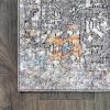 JONATHAN Y Izmir Medallion Gray/Mustard/Turquoise Indoor Area Rug, 3×5, Vintage, Glam, Easy-Cleaning for Living Room, Bedroom, Kitchen, Pet Friendly, Non-Shedding (RES101A-3)(2’3″ x 8′ (Runner))