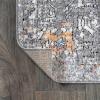 JONATHAN Y Izmir Medallion Gray/Mustard/Turquoise Indoor Area Rug, 3×5, Vintage, Glam, Easy-Cleaning for Living Room, Bedroom, Kitchen, Pet Friendly, Non-Shedding (RES101A-3)(7’9″ x 10′ (Rectangular))
