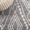 JONATHAN Y Rih Moroccan Style Diamond Ivory/Gray Indoor Area Rug, 8×10, Bohemian, Casual, Easy-Cleaning for Living Room, Bedroom, Kitchen, Pet Friendly, Non-Shedding (MOH306A-8)(Gray/Ivory)