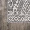 JONATHAN Y Rih Moroccan Style Diamond Ivory/Gray Indoor Area Rug, 8×10, Bohemian, Casual, Easy-Cleaning for Living Room, Bedroom, Kitchen, Pet Friendly, Non-Shedding (MOH306A-8)(Gray/Ivory)