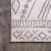 JONATHAN Y Rih Moroccan Style Diamond Ivory/Gray Indoor Area Rug, 8×10, Bohemian, Casual, Easy-Cleaning for Living Room, Bedroom, Kitchen, Pet Friendly, Non-Shedding (MOH306A-8)(Ivory/Gray)