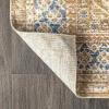 JONATHAN Y Stirling Argyle Light Blue/Ivory Indoor Area Rug, 3×5, English Country, Traditional, Easy-Cleaning for Living Room, Bedroom, Kitchen, Pet Friendly, Non-Shedding (SBC301C-3)(Blue gold)