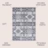JONATHAN Y Sura Kilim Geometric Gray/Anthracite Runner Rug, 2×8, Modern, Bohemian, Vintage, Easy-Cleaning for Living Room, Bedroom, Kitchen, Pet Friendly, Non-Shedding (MOH500A-28)(4′ x 6′ (Rectangular))