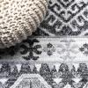 JONATHAN Y Sura Kilim Geometric Gray/Anthracite Runner Rug, 2×8, Modern, Bohemian, Vintage, Easy-Cleaning for Living Room, Bedroom, Kitchen, Pet Friendly, Non-Shedding (MOH500A-28)(4′ x 6′ (Rectangular))