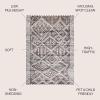 JONATHAN Y Tayri Tribal Geometric Brown/Ivory Runner Rug, 2×8, Modern, Bohemian, Vintage, Easy-Cleaning for Living Room, Bedroom, Kitchen, Pet Friendly, Non-Shedding (MOH501A-28)(3′ x 5′ (Rectangular))