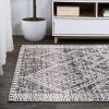 JONATHAN Y Tayri Tribal Geometric Brown/Ivory Runner Rug, 2×8, Modern, Bohemian, Vintage, Easy-Cleaning for Living Room, Bedroom, Kitchen, Pet Friendly, Non-Shedding (MOH501A-28)(7’8″ x 10′ (Rectangular))