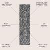 JONATHAN Y Tribal Diamond Trellis Indoor Outdoor Runner Rug 2X8 Beige/Brown, Carwa for Backyard, Patio, Porch, Easy-Cleaning, High Traffic, Pet-Friendly, Non-Shedding (SMB128A-28)(Black/Ivory)