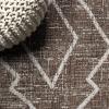 JONATHAN Y Tribal Diamond Trellis Indoor Outdoor Runner Rug 2X8 Beige/Brown, Carwa for Backyard, Patio, Porch, Easy-Cleaning, High Traffic, Pet-Friendly, Non-Shedding (SMB128A-28)(Brown/Beige)