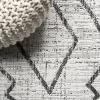JONATHAN Y Tribal Diamond Trellis Indoor Outdoor Runner Rug 2X8 Beige/Brown, Carwa for Backyard, Patio, Porch, Easy-Cleaning, High Traffic, Pet-Friendly, Non-Shedding (SMB128A-28)(Ivory/Black)