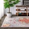 JONATHAN Y Zafra Vintage Medallion Coral/Blue/Multi Indoor Area Rug, 3×5, Transitional, Southwestern, Easy-Cleaning for Living Room, Bedroom, Kitchen, Pet Friendly, Non-Shedding (CAV100A-3)(3′ x 5′ (Rectangular))