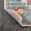 JONATHAN Y Zafra Vintage Medallion Coral/Blue/Multi Indoor Area Rug, 3×5, Transitional, Southwestern, Easy-Cleaning for Living Room, Bedroom, Kitchen, Pet Friendly, Non-Shedding (CAV100A-3)(2’3″ x 8′ (Runner))