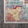 JONATHAN Y Zafra Vintage Medallion Coral/Blue/Multi Indoor Area Rug, 3×5, Transitional, Southwestern, Easy-Cleaning for Living Room, Bedroom, Kitchen, Pet Friendly, Non-Shedding (CAV100A-3)(3′ x 5′ (Rectangular))