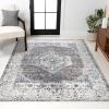 JONATHAN Y Ankara Vintage Medallion Gray/Ivory Indoor Area Rug, 3×5, Transitional, Southwestern, Easy-Cleaning for Living Room, Bedroom, Kitchen, Pet Friendly, Non-Shedding (CAV105A-3)(7’9″ x 10′ (Rectangular))